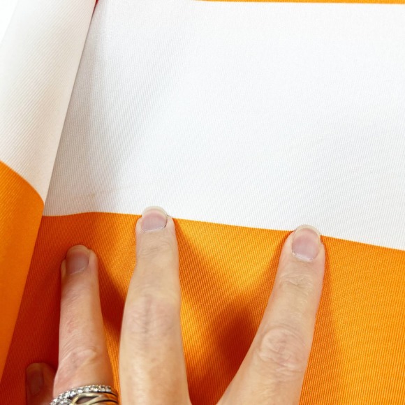 Slazenger Men's Short Sleeve Polo Golf Shirt Orange & White Stripe Size XL - Picture 4 of 11